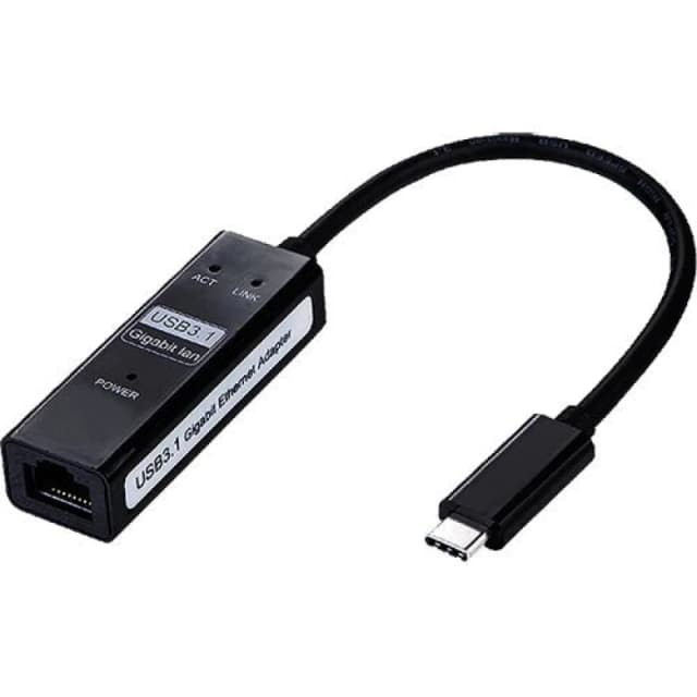 Cablenet Cablenet 20cm USB 3.1c Male - Ethernet RJ45 Female Tailed 24-0308