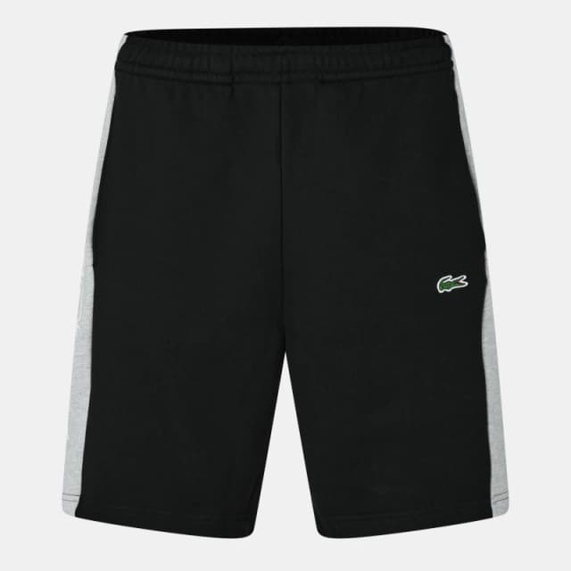 Lacoste Mens Black Woven Tracksuit Shorts Black/Silver male XS