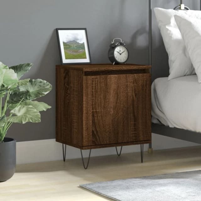 VIDAXL Bedside Cabinet Brown Oak 40x30x50cm Engineered Wood vidaXL 8720845904937