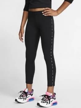 Nike Sportswear Air Older Girls Leggings - Black, Size S, 8-10 Years, Women