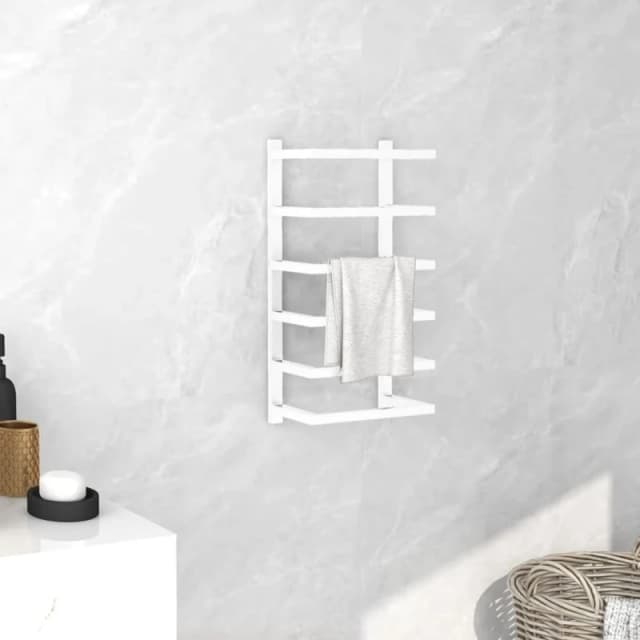 VIDAXL Towel Rack White 24x12x48cm Steel Vidaxl 8720286504239