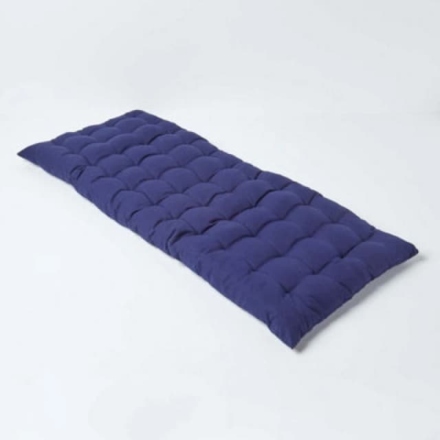 Homescapes Bench Cushion, Two Seater Navy
