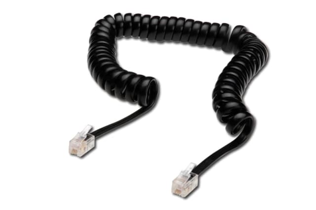 Digitus AK-460101-040-S Phone Cable RJ10 to RJ10 Black 4m AK-460101-040-S