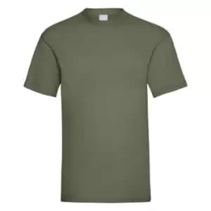 Mens Value Short Sleeve Casual T-Shirt (Large) (Olive Green)