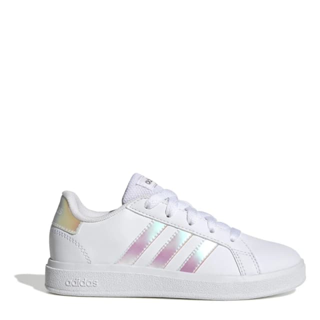 adidas Girls Grand Court Trainers - White White 3.5