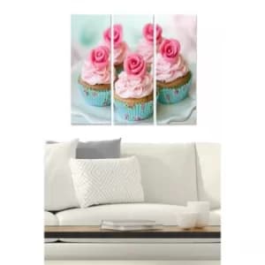 MDF5542425 Multicolor Decorative MDF Painting (3 Pieces)