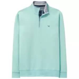 Crew Clothing Mens Classic Half Zip Sweater Blue Radiance Marl Medium