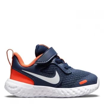 Nike Revolution 5 Baby/Toddler Shoe - Navy/Wht/Orange