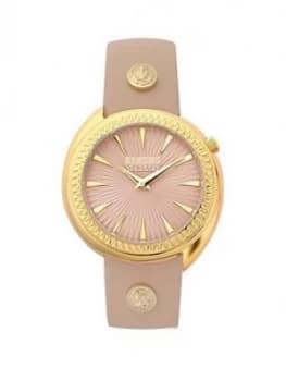 Versus Versace Blush And Gold Detail Dial Blush Leather Strap Ladies Watch