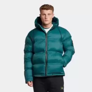 Mens Casuals Sculptural Puffer Jacket - Malachite Green - S