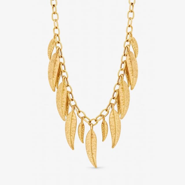 Mood Gold Plated Leaf Necklace Gold female One Size
