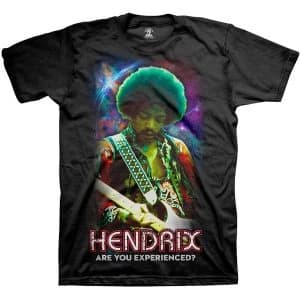 Jimi Hendrix - Cosmic Unisex Large T-Shirt - Black