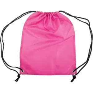 Shugon Stafford Plain Drawstring Tote Bag - 13 Litres (Pack of 2) (One Size) (Pink) - Pink
