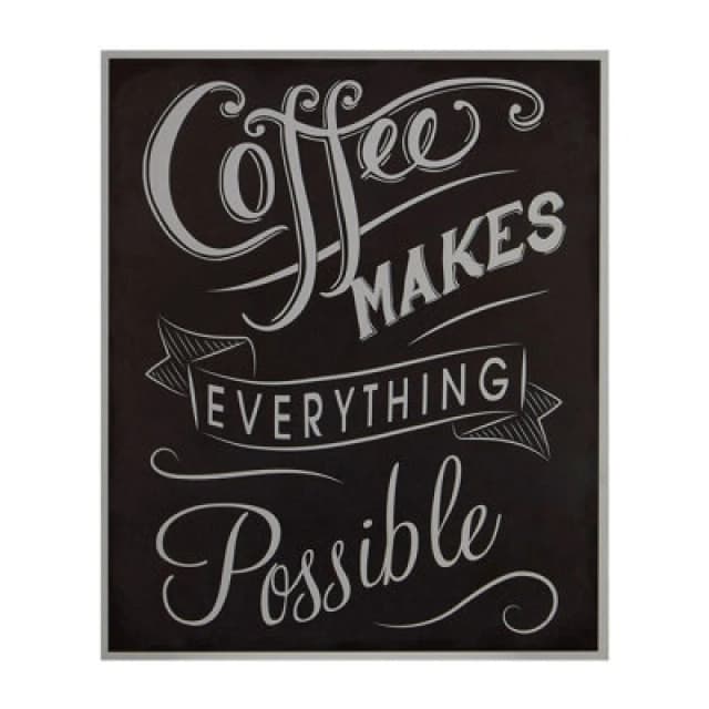 Premier Housewares Coffee Makes Everything Wall Plaque Black