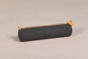Rhodiarama Round Pencil Case Italian Leatherette Black
