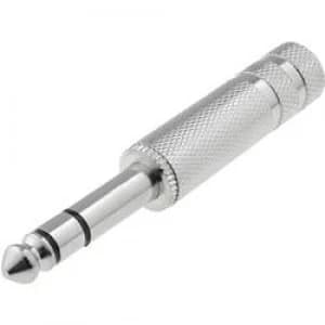 6.35mm audio jack Plug straight Number of pins 3 Stereo Silver Cliff P3C