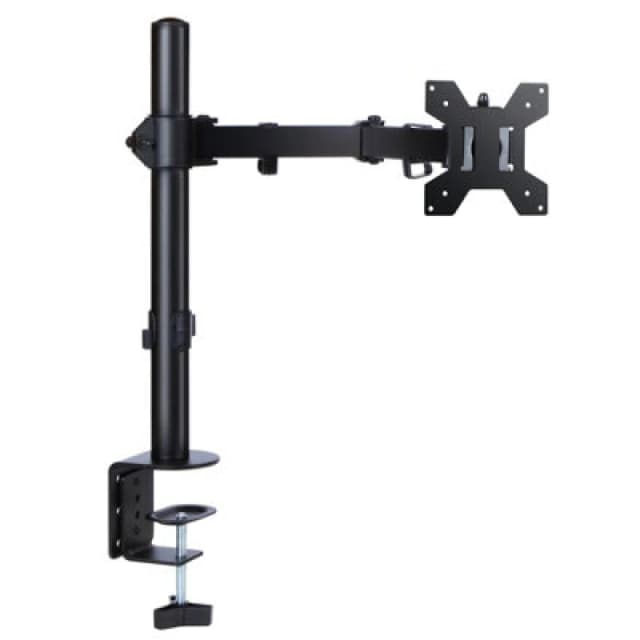 Futura Single Monitor Desk Mount Arm For 13 To 32" Screens - Monitor Desk Mount With Clamp 90 Tilt, 360 Rotation & 180 Swivel