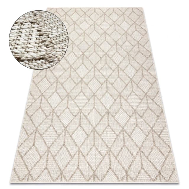 RugsX Origi Rug in Beige Size: 80cm x 150cm Beige Unisex 80cm x 150 cm