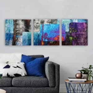 P1094252 Multicolor Decorative Canvas Painting (3 Pieces)