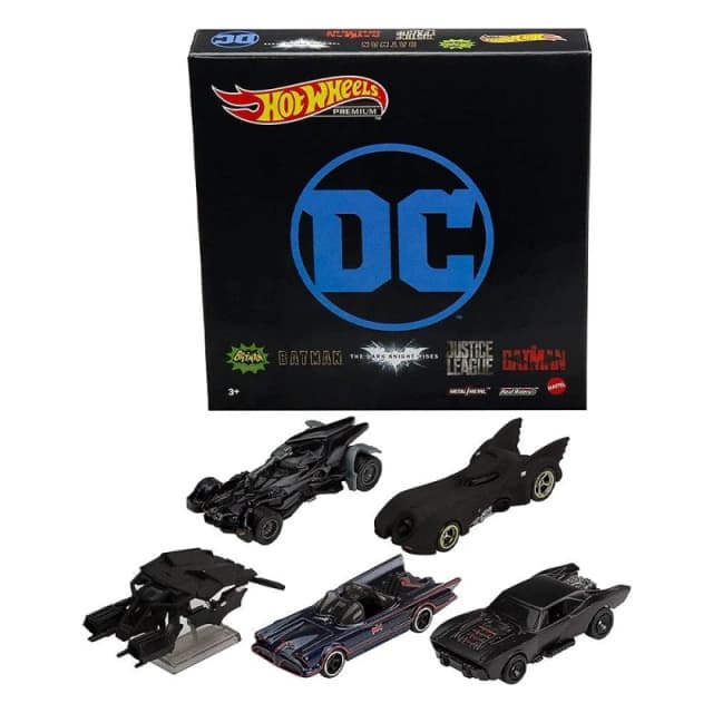 Hot Wheels Hot Wheels Real Riders Batman 5 Model Set Hot Wheels Premium GRM17 Black unisex