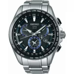 Mens Seiko Astron GPS Chronograph Solar Powered Watch