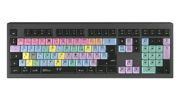 Logickeyboard Logickeyboard LKB-FCPX10-AMBH-UK keyboard USB QWERTY UK English Multicolour LKB-FCPX10-AMBH-UK