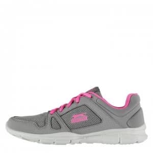 Slazenger Force Mesh Running Shoes Ladies - Charcoal/Pink