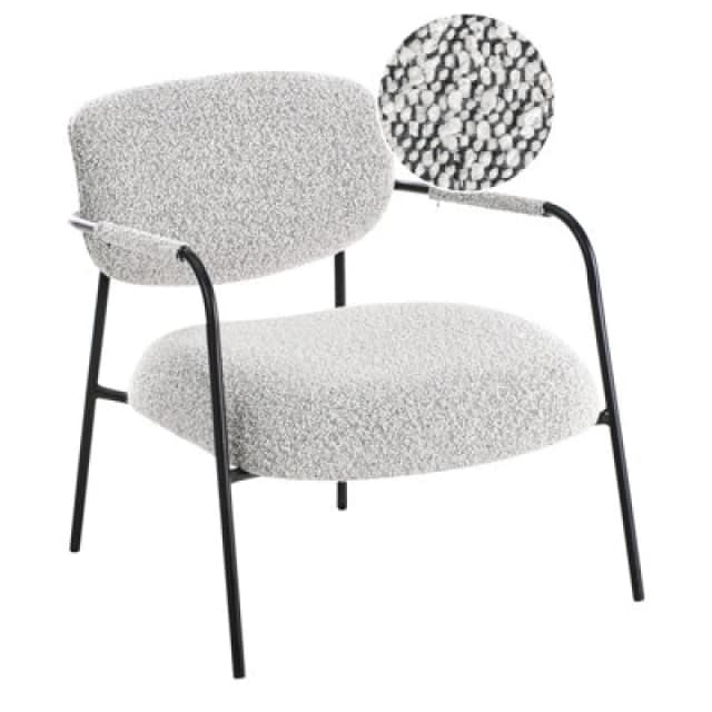 Beliani Armchair Black And White Ausvika