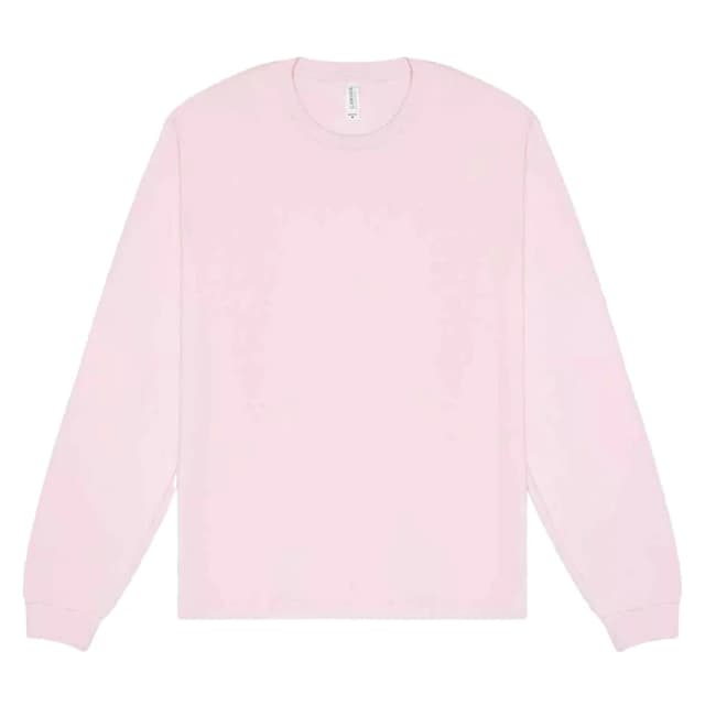 Bella + Canvas Mens Heavyweight Boxy Long-Sleeved T-Shirt in Pink Size: Small Pink Male S