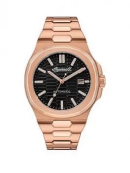 Ingersoll Ingersoll The Catalina Black Date Automatic Dial Rose Gold Stainless Steel Bracelet Watch