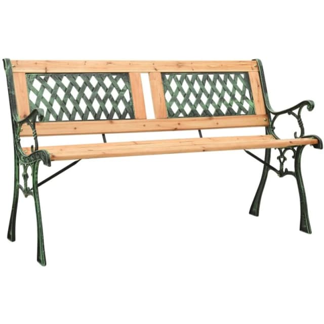 VIDAXL Garden Bench 122cm Cast Iron and Solid Firwood vidaXL 8720286106976