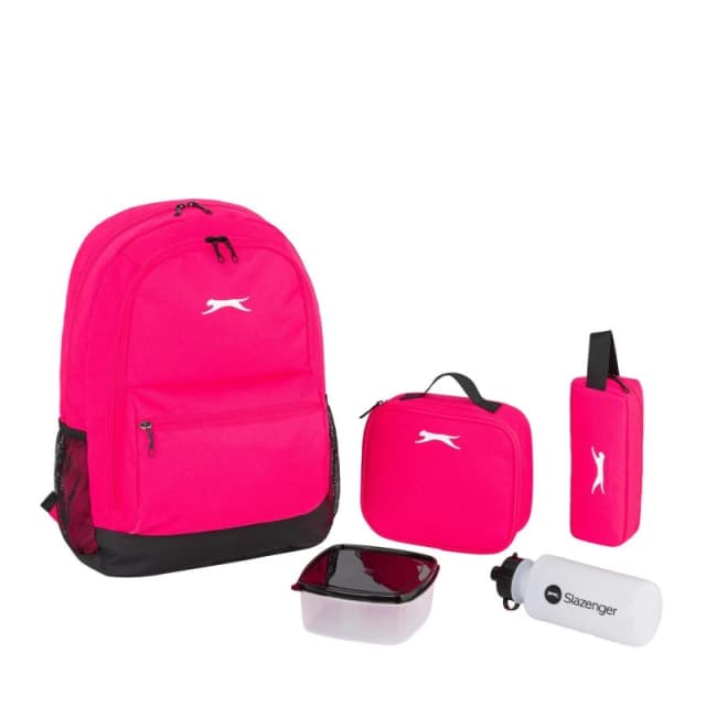 Slazenger Backpack and Lunch Box - Pink Pink One Size