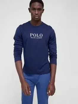 Polo Ralph Lauren Logo Long Sleeve Lounge T-Shirt - Navy Size M Men