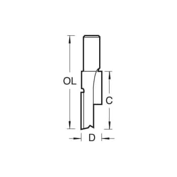 Trend - 4/52X1/2 2 FLUTE CUTTER 19.1 MM DIA.