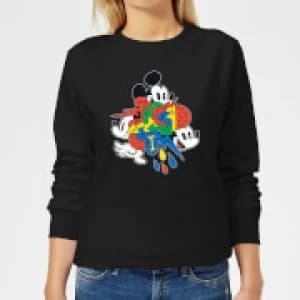 Disney Mickey Mouse Vintage Arrows Womens Sweatshirt - Black