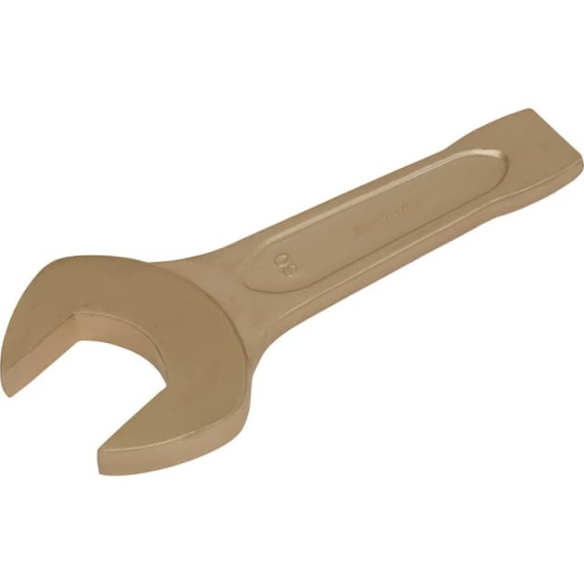 Loops 60mm Open-End Slogging Spanner - Non-Sparking - Short Profile Striking End Multi