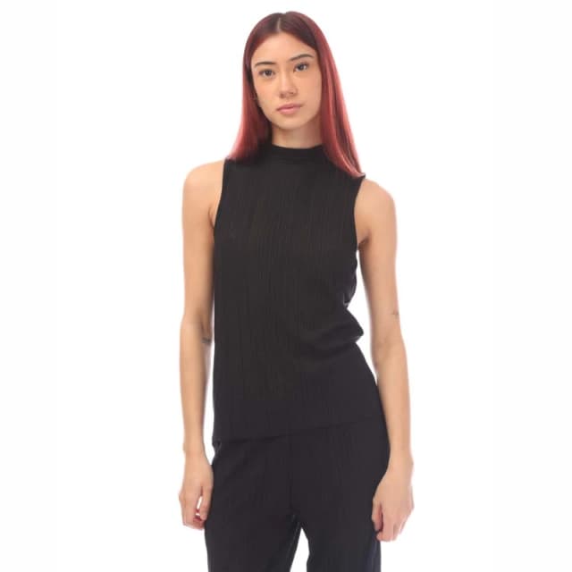 Vero Moda Cira Plisse Tank - Black 8