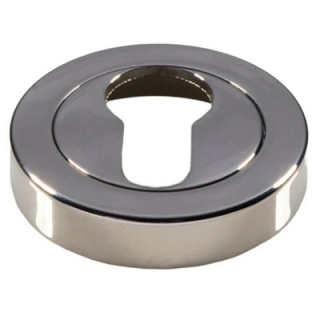 Loops 50mm Euro Profile Round Escutcheon Concealed Fix Polished Nickel Keyhole Cover Metallics unisex