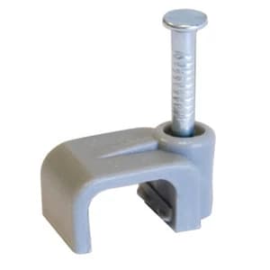 CORElectric Grey 2.5mm Twin & Earth Cable clips Pack of 20