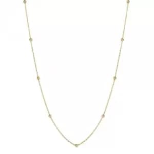 9ct Yellow Gold Fine Ball Station Chain 45cm GN365