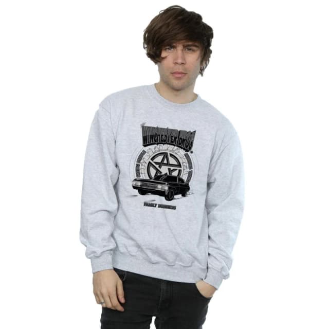 Supernatural Supernatural Men Winchester Bros Sweatshirt in Grey Size: Small Grey S Male 5057245669856