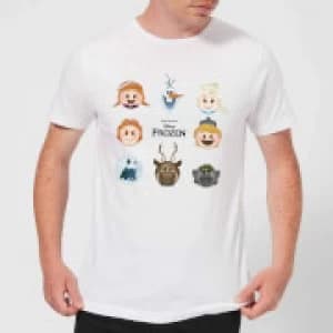 Disney Frozen Emoji Heads Mens T-Shirt - White