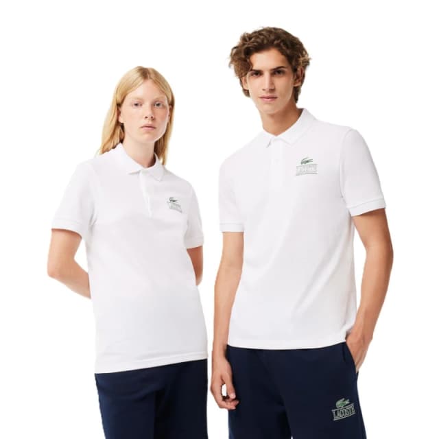 Lacoste Mens Short-Sleeve Polo Shirt White male 2XS