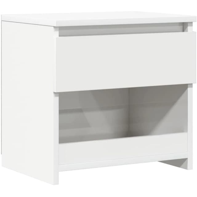 VIDAXL Bedside Cabinet High Gloss White 40x30x39cm Engineered Wood Vidaxl 8720286353011