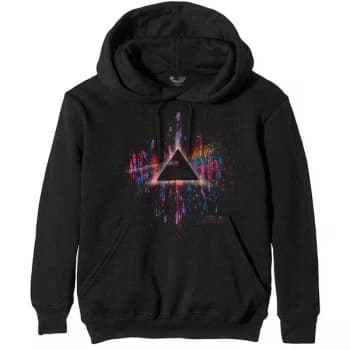 Pink Floyd - Dark Side of the Moon Pink Splatter Mens Small Pullover Hoodie - Black