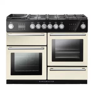 Rangemaster NEX110SODFFIVC (119800) Nexus Steam 110cm Dual Fuel Range Cooker Ivory/Chrome