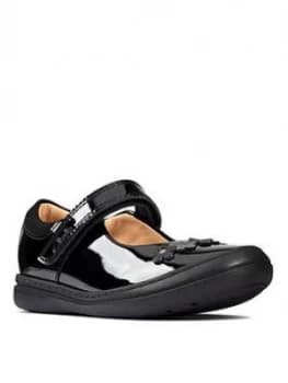 Clarks Toddler Girl Scooter Jump Maryjane School Shoe, Black Patent, Size 9.5 Younger