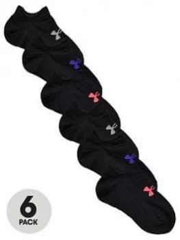 Urban Armor Gear Girls 6 Pack Essential Trainer Liner Socks - Black