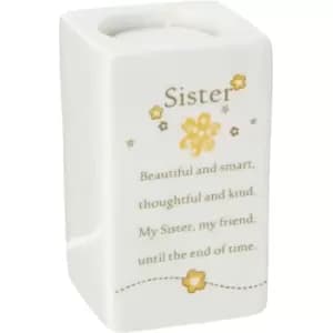Said with Sentiment Ceramic Tealight Holder Sister