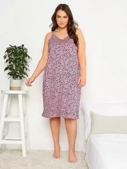 Yours 2 Pack Chemise Black & Pink Animal Floral, Black, Size 18-20, Women